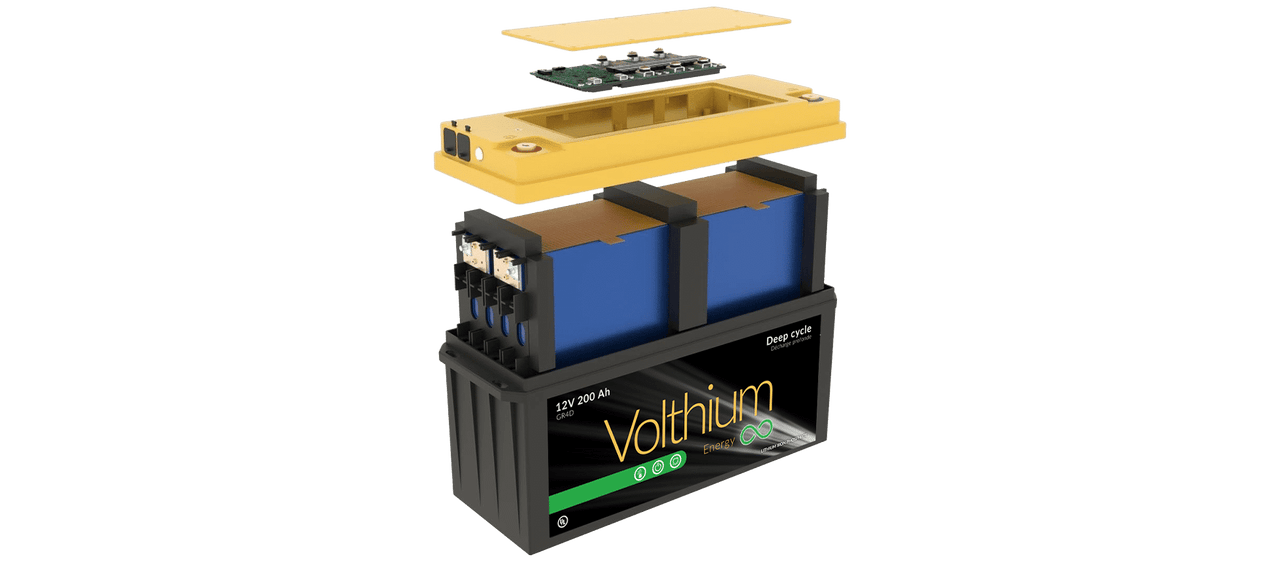 VOLTHIUM - Batterie au Lithium 12V 200Ah Auto chauffante - 12.8-200-G4DY-CH2O