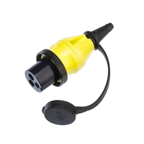 Fiche 16A/250VAC (2P/3W) pour entrée en acier inoxydable 16A SHP301604000