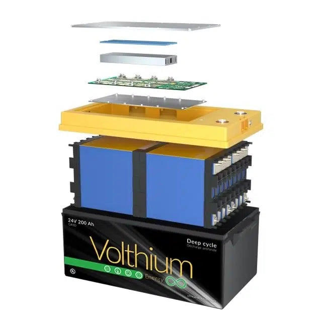 Voltium - Battery 24V 200AH ABS 5.12KWH - 25.6-200-G8DY-CO