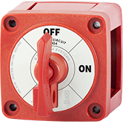 Blue Sea Systems - Single Circuit ON-OFF with Interlock Key - Red - BSS6004