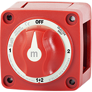 Blue Sea Systems - m Series Mini-Selector Battery Switch - Red - BSS6007