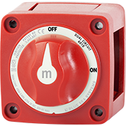 Blue Sea Systems - m Series Dual Circuit Mini Battery Disconnect - Red - BSS6010