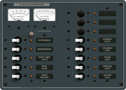 Blue Sea Systems - Traditional metal DC panel - 13 positions - BSS8068