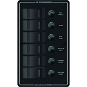 Blue Sea Systems 6 Position Water Resistant Circuit Breaker Panel - BSS8373