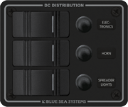 Blue Sea Systems 3 Position Water Resistant Circuit Breaker Panel - BSS8374