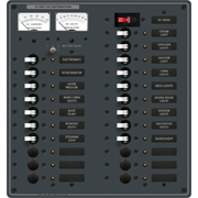Blue Sea Systems Main Traditional Metal DC Panel - 22 Positions, White Rocker - BSS8380