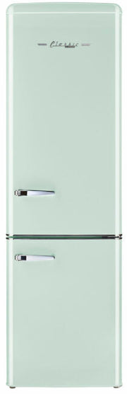 Réfrigérateur 12/24 V Unique Classic Retro 10 pi³ (275 L), congélateur en bas (UGP-275L), vert menthe