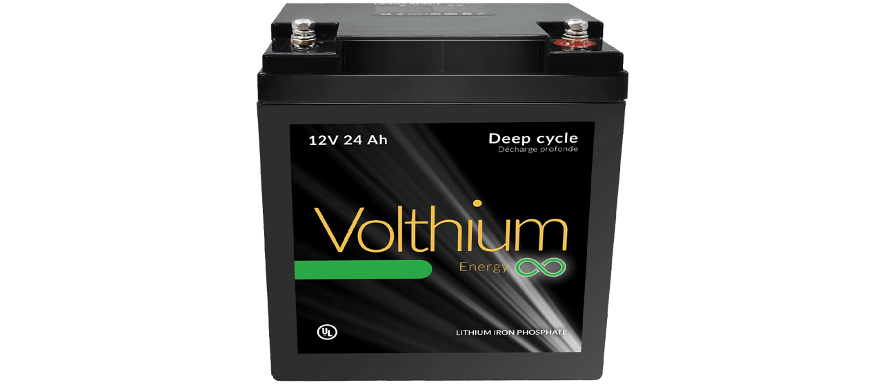 VOLTHIUM - Batterie au Lithium 12V 24Ah - 12.8-024