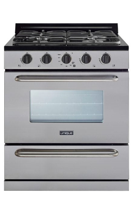 Cuisinière au propane Unique Classic 30 po, acier inoxydable (UGP-30G OF2 S/S)