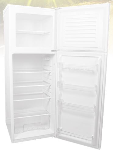 Réfrigérateur 12/24 V Mistral 15, 15 pi³, blanc, portes ouvertes