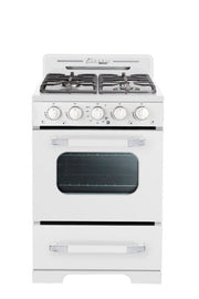 Cuisinière au propane Unique Classic Retro 24 po, blanche (UGP-24CR OF1 W)