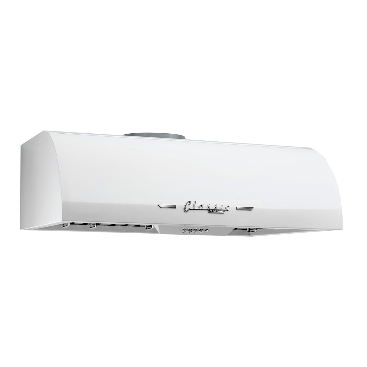 Hotte Unique Classic Retro 24 po blanche UGP-24CR RH W, vue trois quarts