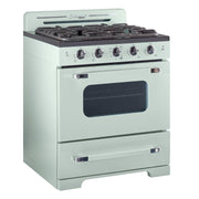 Cuisiniere Unique Classic Retro 30 po vert menthe, vue trois quarts