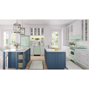 Hotte Unique Classic Retro 30 po vert menthe installee en cuisine