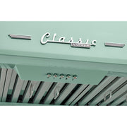 Commandes de la hotte Unique Classic Retro 30 po vert menthe