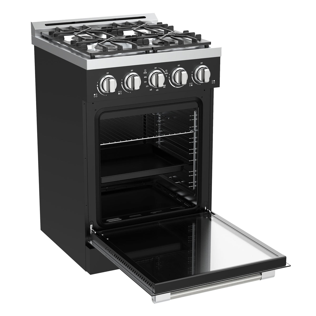 Cuisinière au propane Unique moderne hors réseau 24 po (UGP-R24OCLP), noir