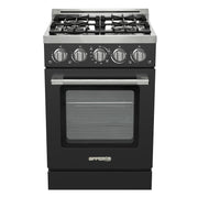 Cuisinière au propane Unique moderne hors réseau 24 po (UGP-R24OCLP), noir