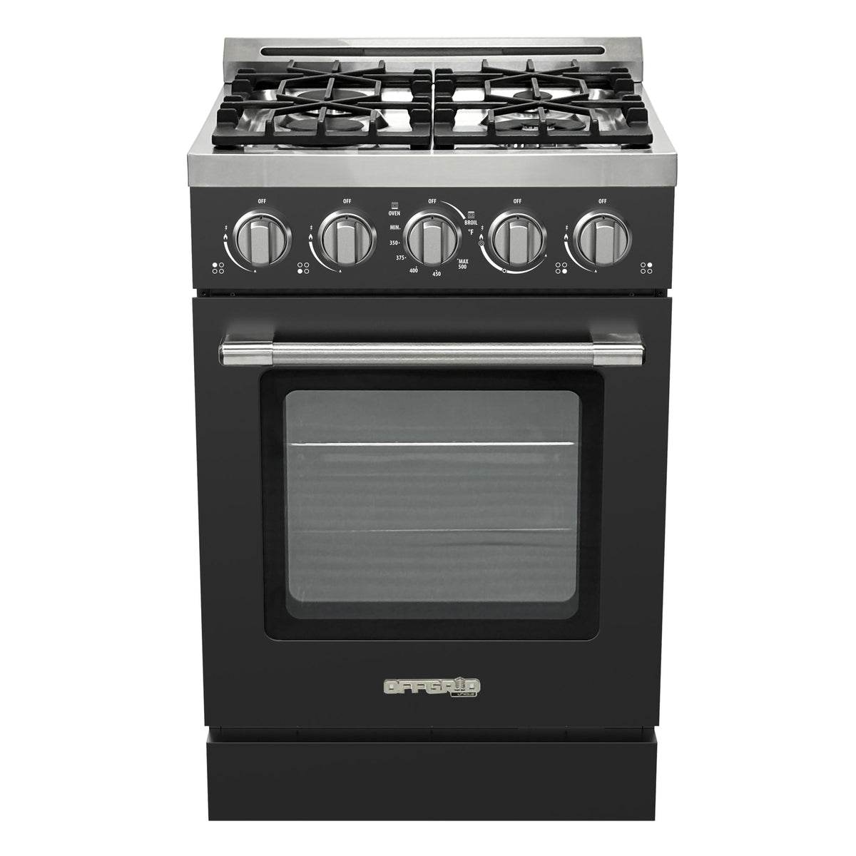 Cuisinière au propane Unique moderne hors réseau 24 po (UGP-R24OCLP), noir