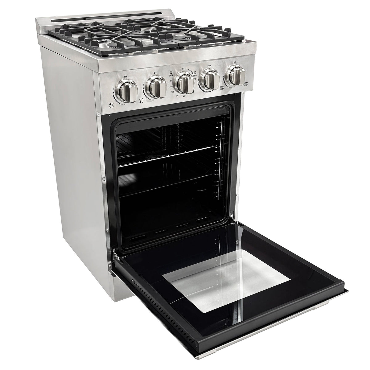 Cuisinière au propane Unique moderne hors réseau 24 po (UGP-R24OCLP), acier inoxydable