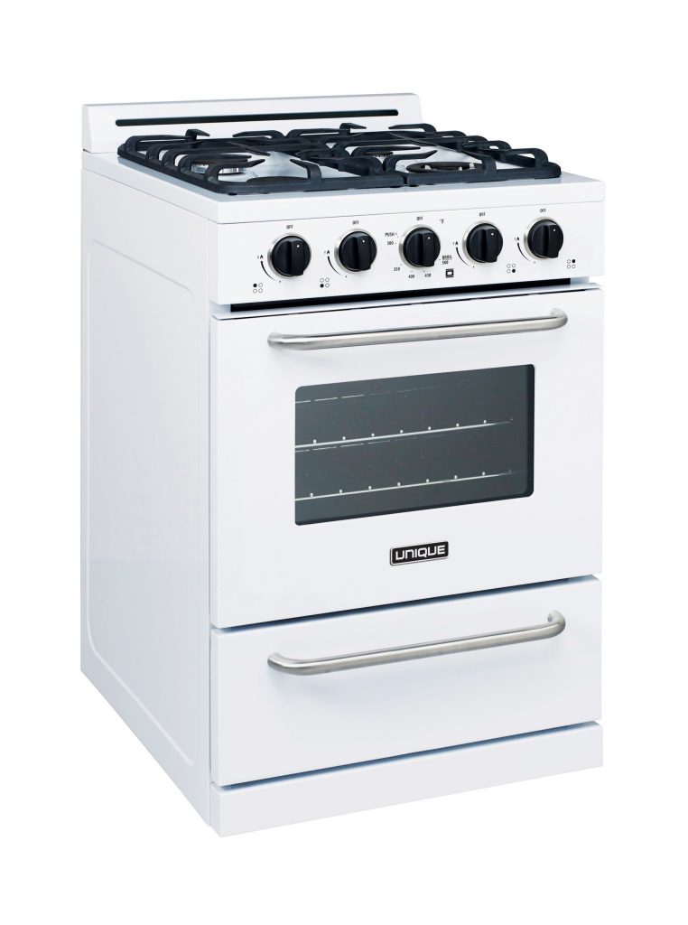 Cuisinière au propane Unique Classic 24 po, blanche (UGP-24G OF1 W)