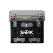 SOK SK12V100PC batterie lithium 12V 100Ah boîtier plastique transparent autochauffante