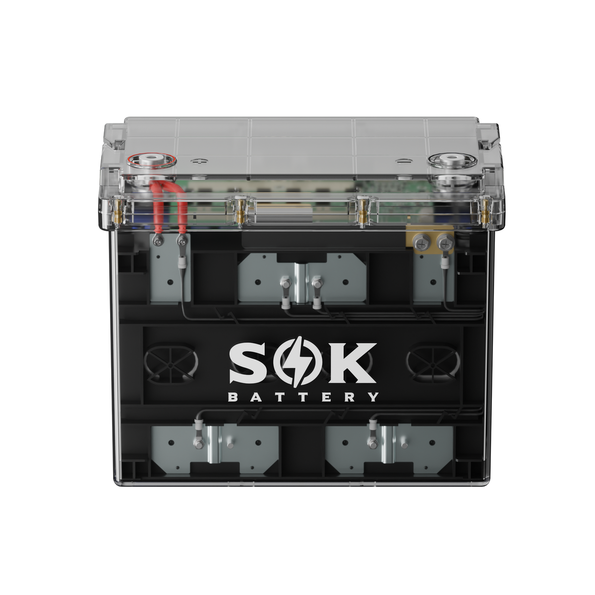 SOK SK12V100PC batterie lithium 12V 100Ah boîtier plastique transparent autochauffante