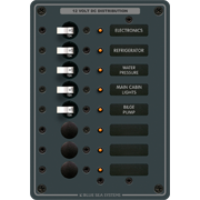 Blue Sea Systems - Panneau DC métal traditionnel - 8 positions - BSS8023