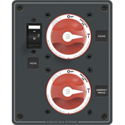 Blue Sea Systems - Panneau de gestion de batterie double - BSS8080