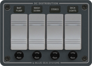 Blue Sea Systems - Panneau Contura résistant à l'eau 12V DC - 4 positions - BSS8262