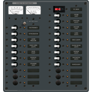 Blue Sea Systems - Panneau DC métal traditionnel principal - 22 positions, bascule blanche - BSS8380