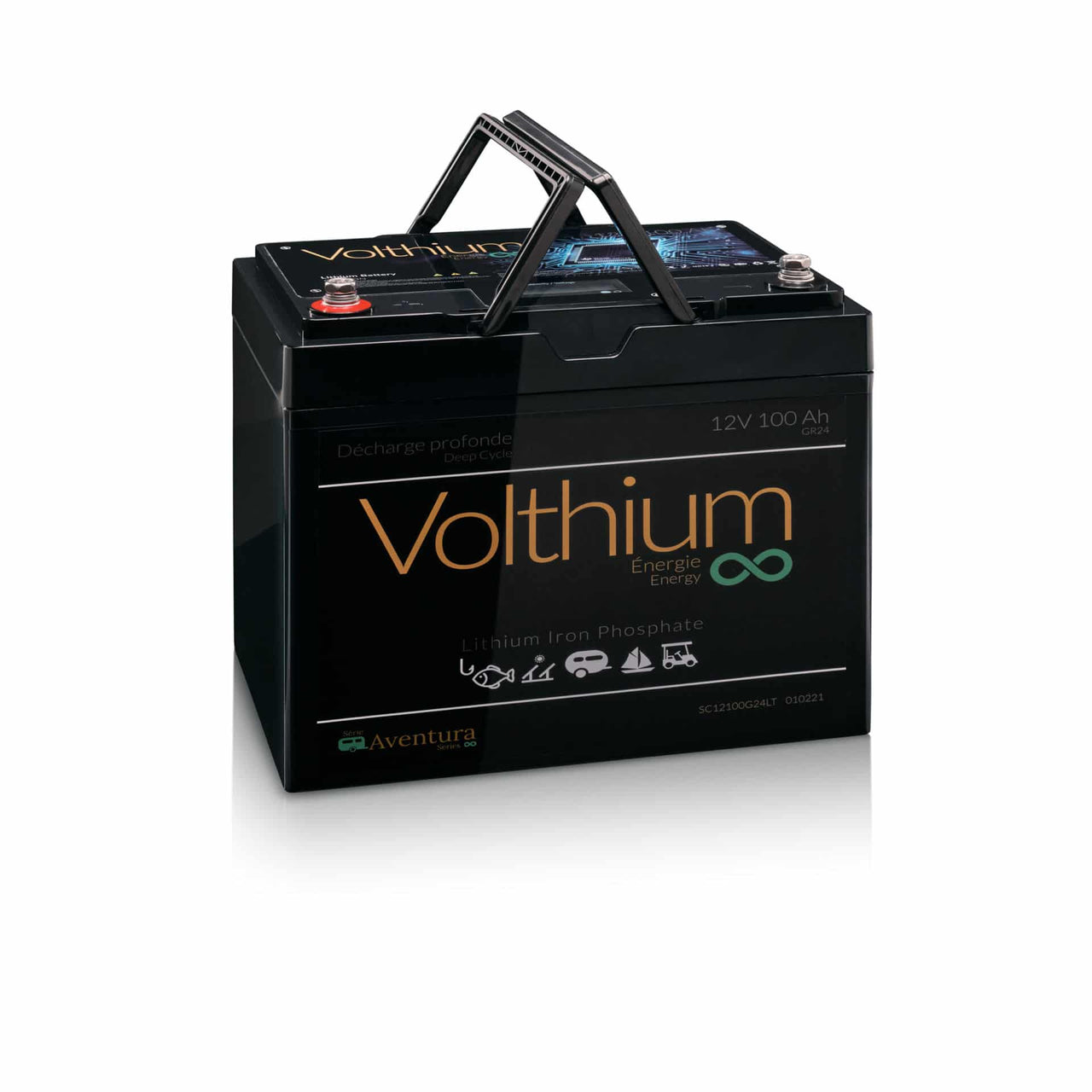 Volthium - Batterie Aventura 12V 100AH - Protection contre la charge au froid - 12.8-100-G24-CL