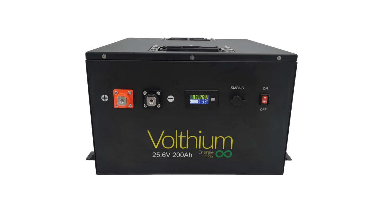 Volthium - 24V 200AH 5.12KWH Wall Mount Battery - 25.6-200-W